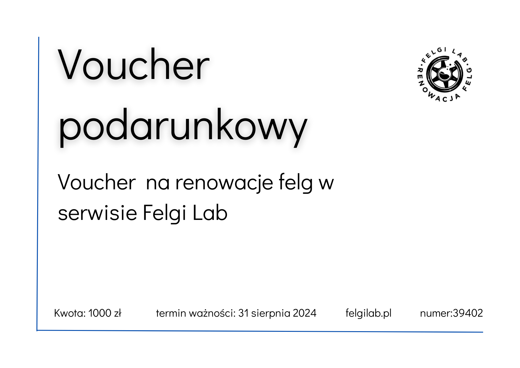 Voucher na renowację felg